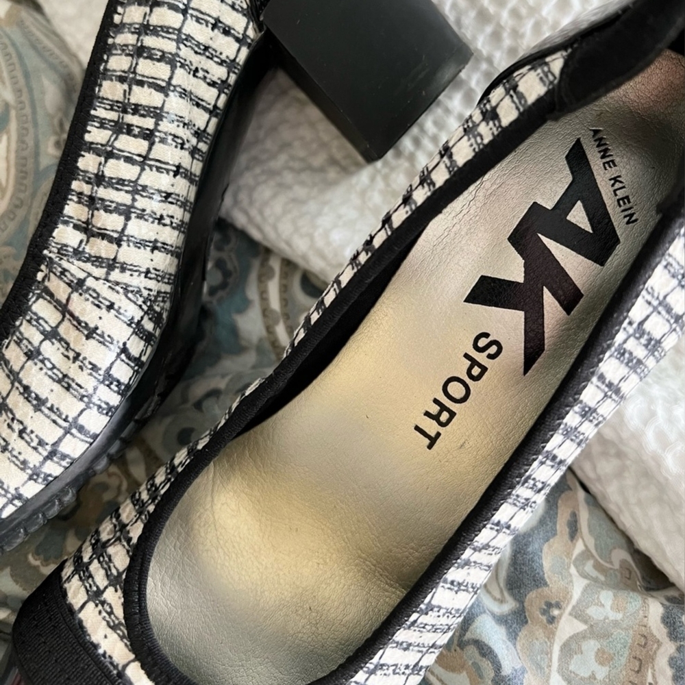 Anne Klein Black and White Block Heel
